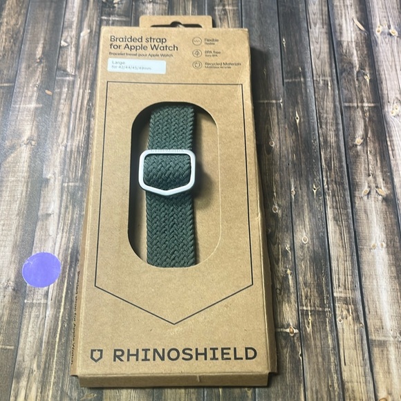 5for$10 RhinoShield Braided Green Watchband For Apple iWatch 42mm/44mm/45mm/49mm - Picture 2 of 8